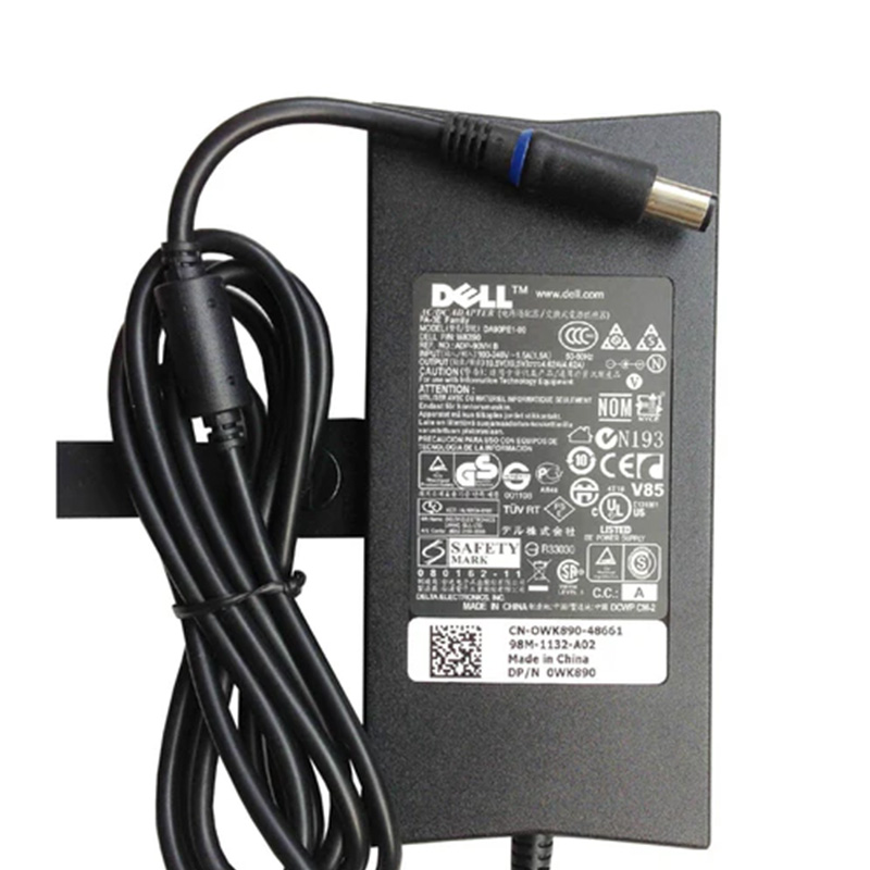 Original Dell 19.5V 4.62A 90W PA-3E Slim AC Adapter Laptop Charger for Dell Inspiron 15R N3010 N4010, 7.4*5.0mm